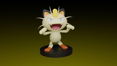 pokemon meowth toy videogame games toys 3d print model - Mito3D
