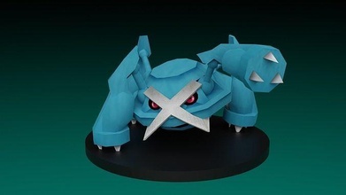 pokemon metagross anime nintendo popular video game character toy games toys 3d print model - Mito3D