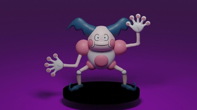 pokemon mr mime anime nintendo pokeball video oyun pikaçu go oyuncak oyunlar oyuncaklar 3d print model - Mito3D