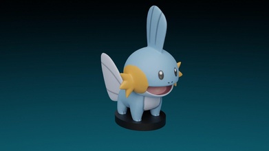 pokemon mudkip anime nintendo popular video game character go toy games toys 3d print model - Mito3D