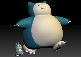 pokemon munchlax horlama oyuncak şekil sanat oyun pokemongo nintendo pokemonzukan oyunlar oyuncaklar heykel evrim 3d print model - Mito3D