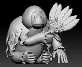 pokemon oranguru juguete figura arte juego pokemongo nintendo pokemonzukan juegos juguetes escultura evolución 3d print model - Mito3D