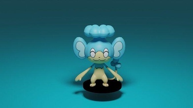 pokemon panpour anime nintendo video game character toy games toys 3d print model - Mito3D