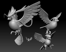 pokémon pindey pudgeotto tauboss megaevolution spielzeug zahl kunst spiel pokemongo nintendo pokemonzukan spiele spielzeuge skulptur evolution 3d print model - Mito3D