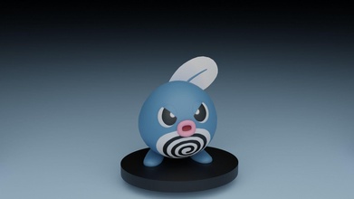 pokemon poliwag anime nintendo karikatür video oyun karakter oyunlar oyuncaklar 3d print model - Mito3D