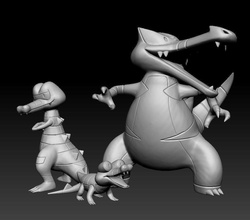pokemon sandile krokorok krookodile toy figure art game pokemongo nintendo pokemonzukan games toys sculpture evolution 3d print model - Mito3D
