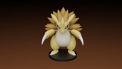 pokemon sandslash toy cartoon figure go games toys 3d print model - Mito3D