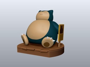 pokémon snorlax 3d drucken modell kunst kreatur skulpturen pikachu karikatur pokeball fantasie niedlich go ball karton beliebt asche charakter japan berühmt toon bulbasaur 3d print model - Mito3D