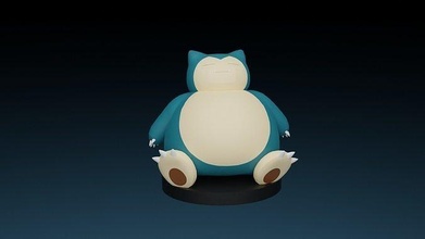 pokémon snorlax go brinquedo jogos anime nintendo vídeo personagem brinquedos 3d print model - Mito3D