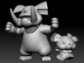 pokemon snubbull granbull oyuncak şekil sanat oyun pokemongo nintendo pokemonzukan oyunlar oyuncaklar heykel evrim 3d print model - Mito3D