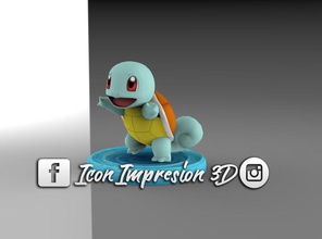 pokemon squirtle base illustration toy character child games toys 3d print model - Mito3D