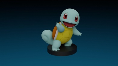 pokemon squirtle giocattolo go gioco figura scultura giochi giocattoli 3d print model - Mito3D
