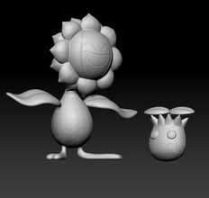 pokémon sunkern sonnenflora spielzeug zahl kunst spiel pokemongo nintendo pokemonzukan spiele spielzeuge skulptur evolution 3d print model - Mito3D
