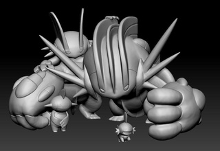 pokémon mudkip marshtomp swampert mega evolução brinquedo figura arte jogos pokemongo nintendo pokemonzukan brinquedos escultura megawampert 3d print model - Mito3D