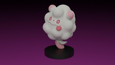 pokemon swirlix go game toy anime nintendo character video games toys 3d print model - Mito3D