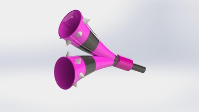 pokemon espada do escudo de equipe gritar vuvuzela chifre jogos-brinquedos teamyell horn esportes brinquedo jogos brinquedos outros 3d print model - Mito3D