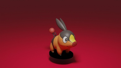 Pokémon Tepig jouet figure Jeu anime nintendo vidéo Jeux jouets 3d print model - Mito3D