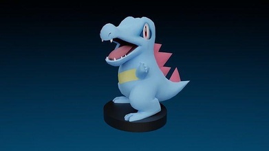 pokémon totodile go brinquedo jogos anime nintendo vídeo personagem figura brinquedos 3d print model - Mito3D
