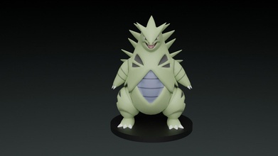 pokemon tiranitar go juego figura juguete anime nintendo vídeo escultura juegos juguetes 3d print model - Mito3D