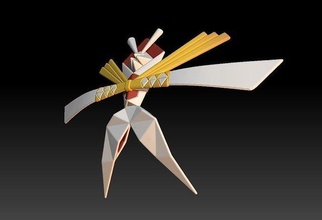 pokemon ultra bestia kartana giocattolo figura arte gioco pokemongo nintendo pokemonzukan giochi giocattoli scultura evoluzione 3d print model - Mito3D