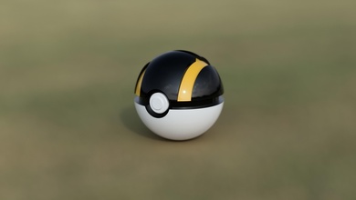 Pokémon ultraball 3d impression Balle pokeball 3dmodel 3dprinting Jeux jouets 3d print model - Mito3D