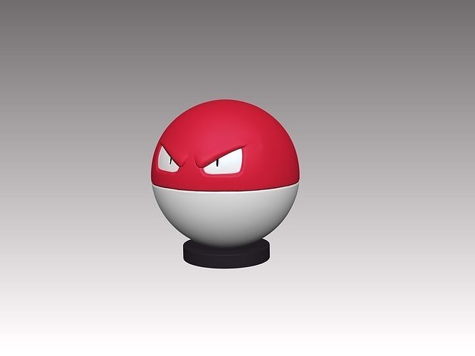 pokémon voltorb 3d drucken modell kunst charakter miniatur druckbar statue figuren monster spiel tasche zahl kreatur 3dprint skulpturen anime scifi spiele spielzeuge 3D print model - Mito3D