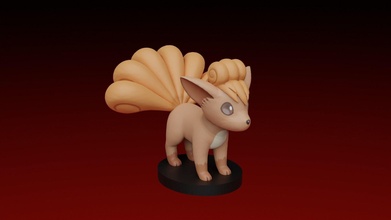 pokemon vulpix toy sculpture figure go game games toys 3d print model - Mito3D