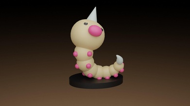 pokemon weedle toy figure sculpture go game games toys 3d print model - Mito3D