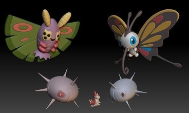 pokemon kırbaç kaskon silikon güzelce toz öküz oyuncak şekil Sanat oyun Pokemongo nintendo Pokemonzukan oyunlar oyuncaklar heykel evrim 3d print model - Mito3D