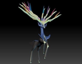 pokémon xerneas spielzeug zahl kunst spiel pokemongo nintendo pokemonzukan spiele spielzeuge skulptur evolution 3d print model - Mito3D