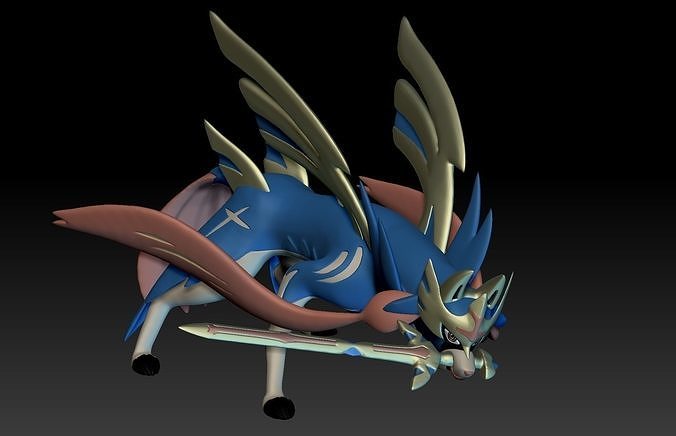 Pokémon zacian Schwert Spielzeug Zahl Kunst Spiel Pokemongo Nintendo pokemonzukan Spiele Spielzeuge Skulptur Evolution 3D print model - Mito3D