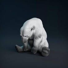 polar Urso 3d impressão escultura animal imprimível estátua miniatura triste arte esculpir selvagem decoração figura pelúcia animais selvagens esculturas 3d print model - Mito3D