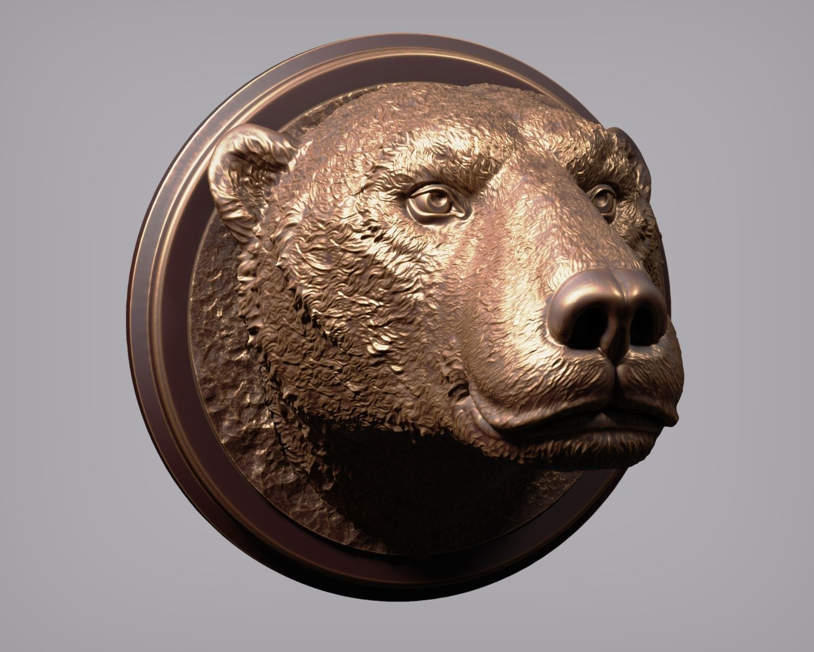 polar oso cabeza ciencias animal arte naturaleza osito peluche esculturas 3D print model - Mito3D