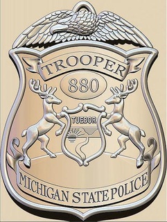 police badge pendentif crâne argent sens symbole icône emblème bijoux bijou brutal mode style imprimable Michigan Etat bracelets 3d print model - Mito3D