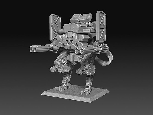 policía mech robot ficción arte futurista ciencia fi mecánico mecha ciencias futuro mesa juego azar videojuego espacio juguete juegos juguetes tablero 3d print model - Mito3D