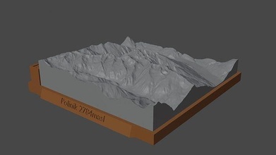 abbastanza montagna paesaggio vulcano terreno ambiente natura fotogrammetria elevazione dem scienza 3d print model - Mito3D