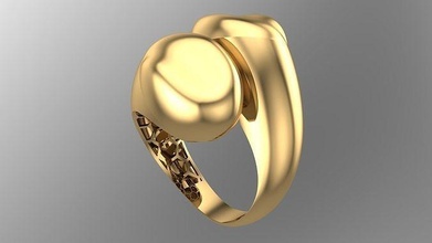 cilalı füzyon ring r02 yüzük adam küpe gümüş takı tasarım kolye elmas moda altın şık yazdırılabilir özel zarafet Toplamak zbrush katı taşlar baş erkek yüzükler 3d print model - Mito3D