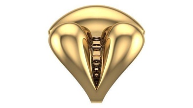 lucidato fusione ring r07 squillare uomo orecchino argento gioielleria design collana diamante moda oro chic 3dprint stampabile speciale grazia collezione solido gemme testa maschio anelli 3d print model - Mito3D