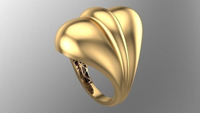 polished fusion ring-r11- ring man earring silver jewelry design necklace diamond fashion gold chic 3dprint printable special grace collection solid gems head male rings 3d print model - Mito3D