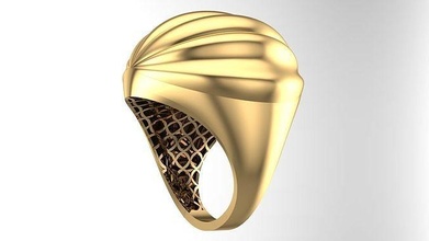 polido fusão ring r17 anel homem brinco prata joalheria Projeto colar diamante moda ouro chique 3dprint imprimível especial graça coleção sólido joias cabeça masculino argolas 3d print model - Mito3D
