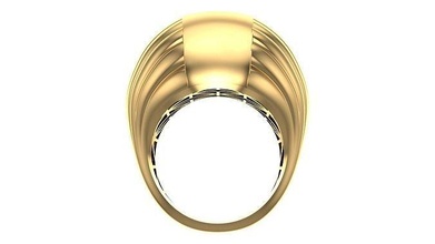 polido fusão ring r19 anel homem brinco prata joalheria Projeto colar diamante moda ouro chique 3dprint imprimível especial graça coleção sólido joias cabeça masculino argolas 3d print model - Mito3D