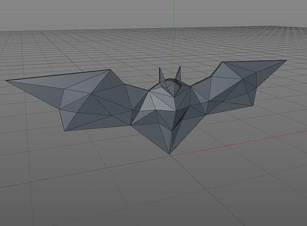 poli pipistrello lowpoly origami Batman figurina pedante arte sculture 3d print model - Mito3D
