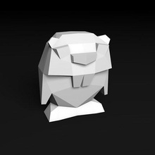 escuela politécnica castor poligonal escultura geométrico origami diseño triángulo resumen lowpoly animal arte esculturas 3d print model - Mito3D