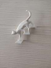poly chat escalade mur décor sculpture statue porte pendaison animal art sculptures 3d print model - Mito3D