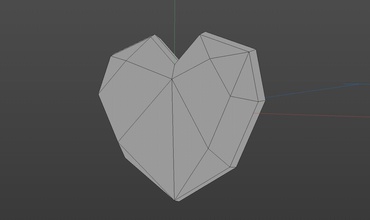 poly hearth geometric design abstract shape cube modern art 3d print model - Mito3D