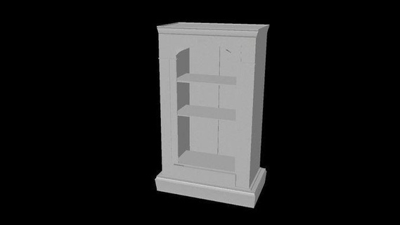poly model 3 shelf shelving unite furniture interior storage books house 3d print model - Mito3D