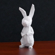 poli tavşan low poly şirin oyuncak paskalya evcil hayvan karikatür dekoratif şekil minyatürler komik heykel kolye sanat heykeller 3d print model - Mito3D