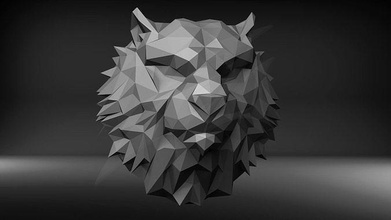 poly tiger bust decor lion animal wildlife panther statue nature panthera bengal art sculptures origami paper design shape lowpoly stylish 3d print model - Mito3D