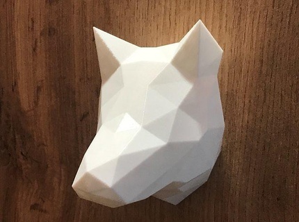 poli Kurt baş zarafet dekor köpek 3d 3dprinted model Yazdır canavar ışık hayvan doğa şekil vahşi dekorasyon duvar Evcil Hayvan Güzel ev 3d print model - Mito3D