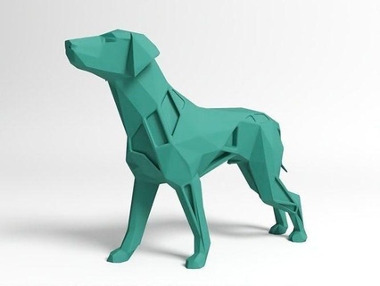 çokgen boksör harika dane poz hayvan hayvanlar köpek Boksör harikası düşük poli fdm sla dlp Yazdır yazıcı 3dprint yazdırılabilir minyatür oyuncak Sanat heykeller 3d print model - Mito3D